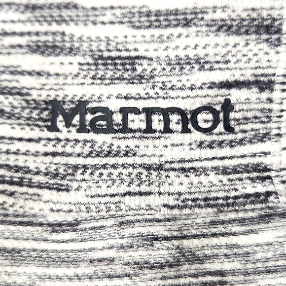 Marmot Women's Short Sleeve Workout Active Gray & White Top XS - Picture 3 of 5